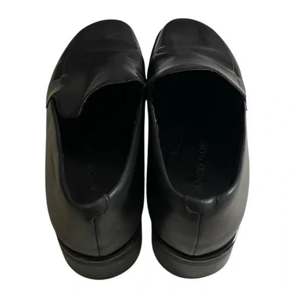 Franco Sarto L-Bocca Loafer Leather Slip-On Black Women's Size 7.5 Goth Grunge - Picture 7 of 12